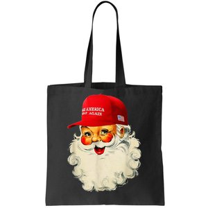 Retro Make Christmas Great Again Trump Christmas Maga Santa Tote Bag