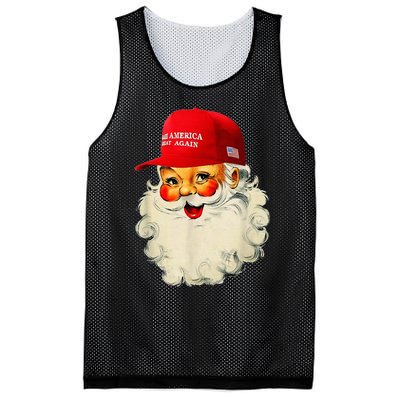 Retro Make Christmas Great Again Trump Christmas Maga Santa Mesh Reversible Basketball Jersey Tank