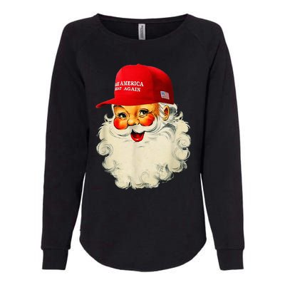 Retro Make Christmas Great Again Trump Christmas Maga Santa Womens California Wash Sweatshirt