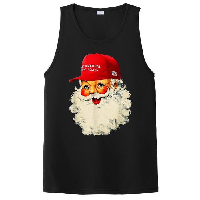 Retro Make Christmas Great Again Trump Christmas Maga Santa PosiCharge Competitor Tank