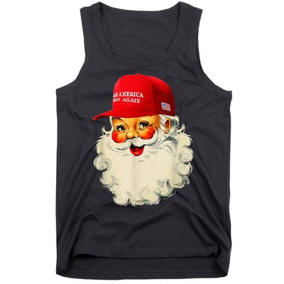 Retro Make Christmas Great Again Trump Christmas Maga Santa Tank Top