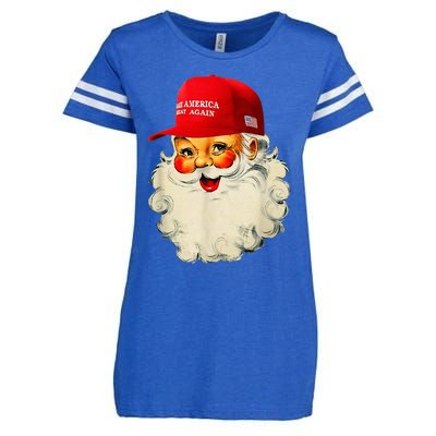 Retro Make Christmas Great Again Trump Christmas Maga Santa Enza Ladies Jersey Football T-Shirt