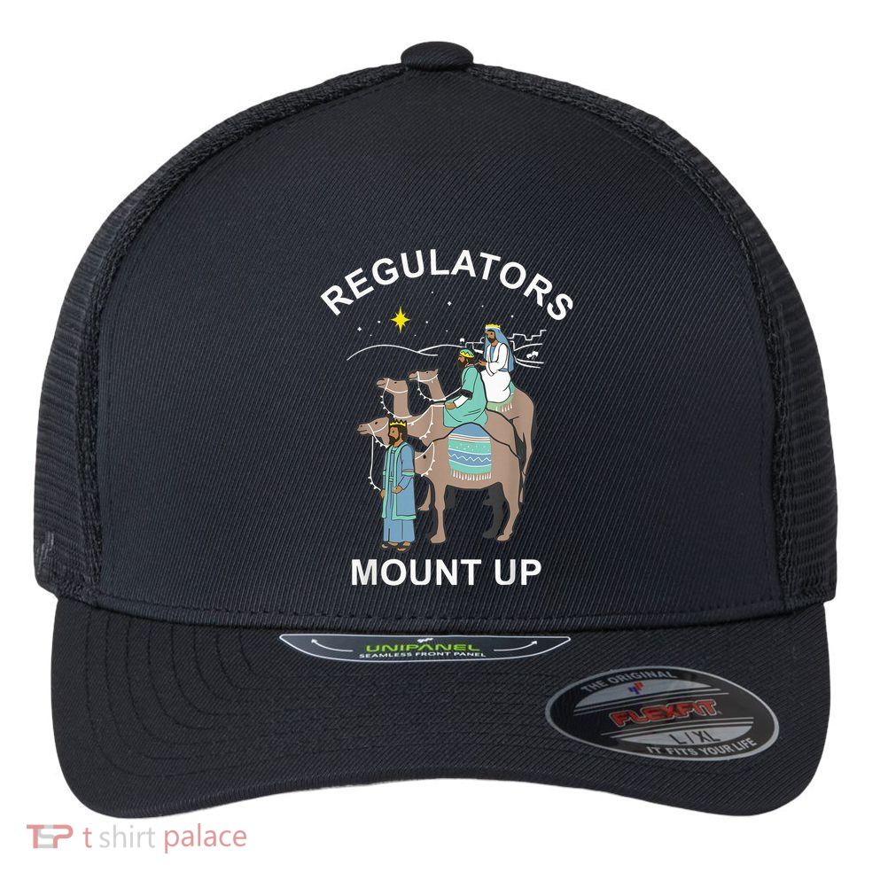 Regulator Mount Cute Up Christmas Three Kings Reindeer Flexfit Unipanel Trucker Cap