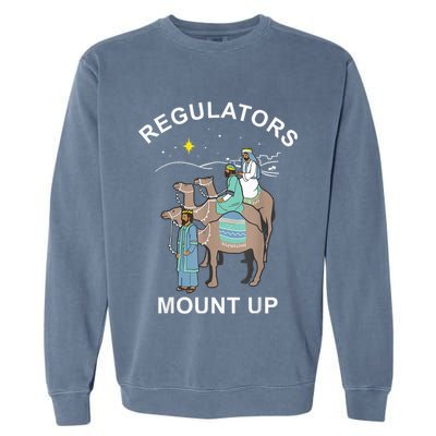 Regulator Mount Cute Up Christmas Three Kings Reindeer Garment-Dyed Sweatshirt