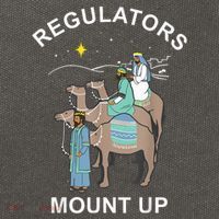 Regulator Mount Cute Up Christmas Three Kings Reindeer Cotton Canvas Backpack
