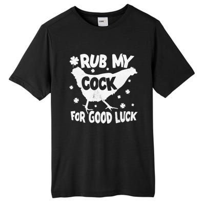 Rub My Cock For Good Luck St Patrick's Day Tall Fusion ChromaSoft Performance T-Shirt