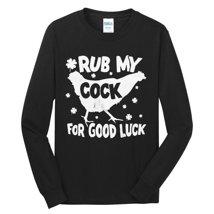 Rub My Cock For Good Luck St Patrick's Day Tall Long Sleeve T-Shirt