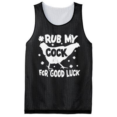 Rub My Cock For Good Luck St Patrick's Day Mesh Reversible Basketball Jersey Tank