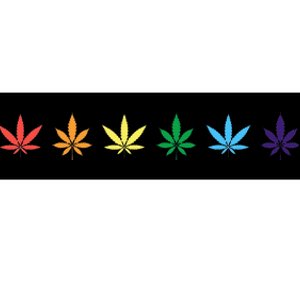 Rainbow Marijuana Cannabis Weed Lgbt Pride Ally Bumper Sticker