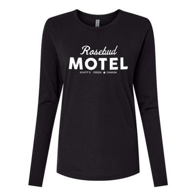 Rosebud Motel Canada Cannabis Funny Humor Womens Cotton Relaxed Long Sleeve T-Shirt