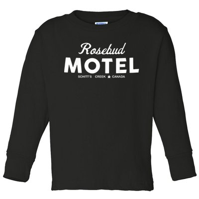 Rosebud Motel Canada Cannabis Funny Humor Toddler Long Sleeve Shirt