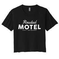 Rosebud Motel Canada Cannabis Funny Humor Women's Crop Top Tee