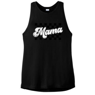 Retro Mama Checkered Vintage Mothers Day Mom Women Ladies PosiCharge Tri-Blend Wicking Tank