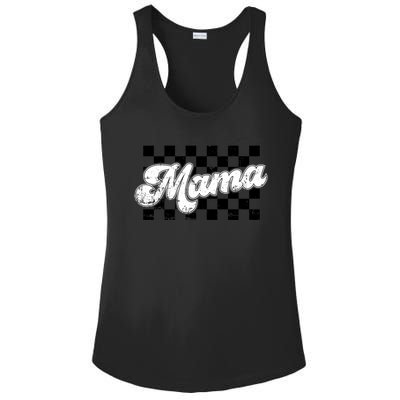 Retro Mama Checkered Vintage Mothers Day Mom Women Ladies PosiCharge Competitor Racerback Tank