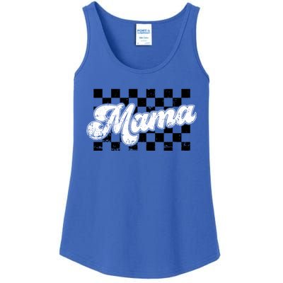 Retro Mama Checkered Vintage Mothers Day Mom Women Ladies Essential Tank