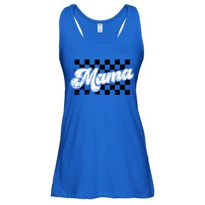 Retro Mama Checkered Vintage Mothers Day Mom Women Ladies Essential Flowy Tank