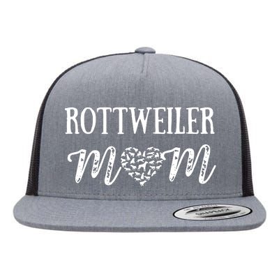 Rottweiler Mom Cute Dog Mom Paw Pet Owners Dog Lovers Flat Bill Trucker Hat