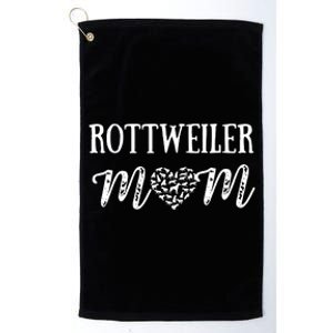 Rottweiler Mom Cute Dog Mom Paw Pet Owners Dog Lovers Platinum Collection Golf Towel