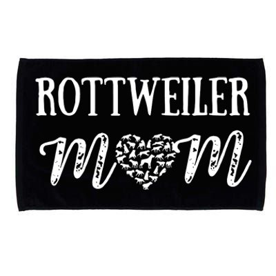 Rottweiler Mom Cute Dog Mom Paw Pet Owners Dog Lovers Microfiber Hand Towel