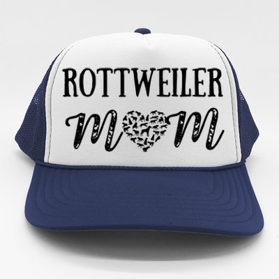 Rottweiler Mom Cute Dog Mom Paw Pet Owners Dog Lovers Trucker Hat