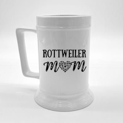 Rottweiler Mom Cute Dog Mom Paw Pet Owners Dog Lovers Beer Stein