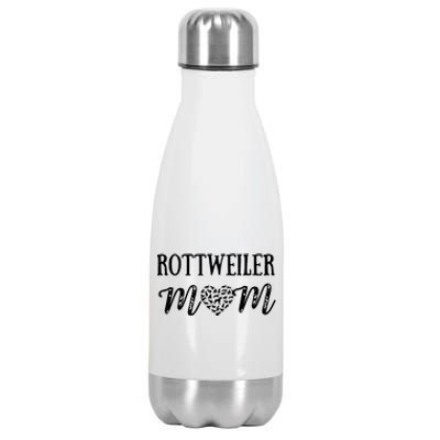 Rottweiler Mom Cute Dog Mom Paw Pet Owners Dog Lovers Stainless Steel Insulated Water Bottle