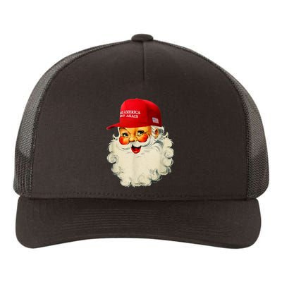 Retro Make Christmas Great Again Trump Christmas Maga Santa Yupoong Adult 5-Panel Trucker Hat