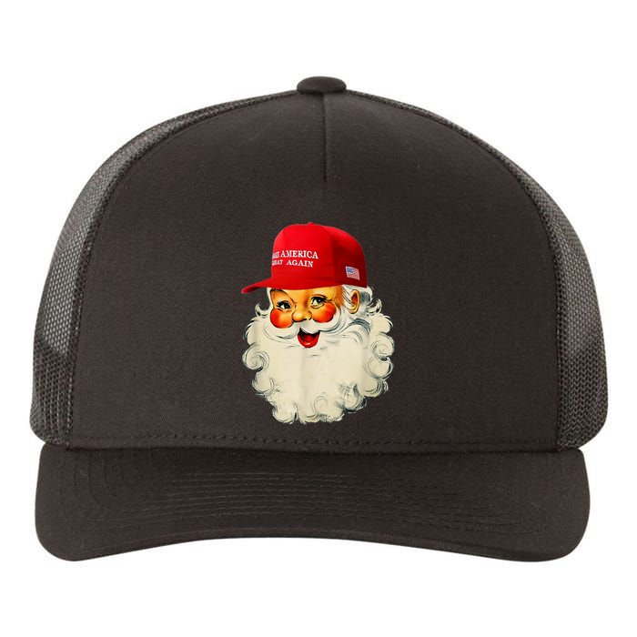 Retro Make Christmas Great Again Trump Christmas Maga Santa Yupoong Adult 5-Panel Trucker Hat