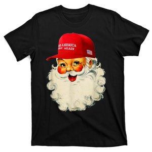 Retro Make Christmas Great Again Trump Christmas Maga Santa T-Shirt