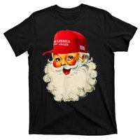 Retro Make Christmas Great Again Trump Christmas Maga Santa T-Shirt