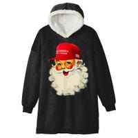 Retro Make Christmas Great Again Trump Christmas Maga Santa Hooded Wearable Blanket