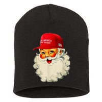 Retro Make Christmas Great Again Trump Christmas Maga Santa Short Acrylic Beanie