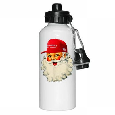 Retro Make Christmas Great Again Trump Christmas Maga Santa Aluminum Water Bottle