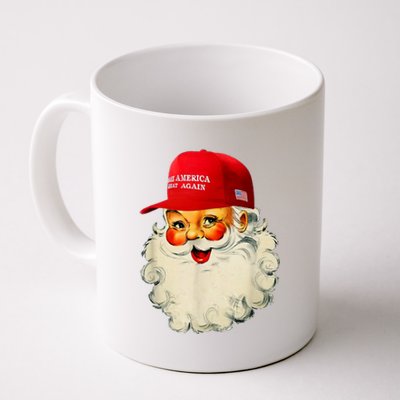 Retro Make Christmas Great Again Trump Christmas Maga Santa Coffee Mug