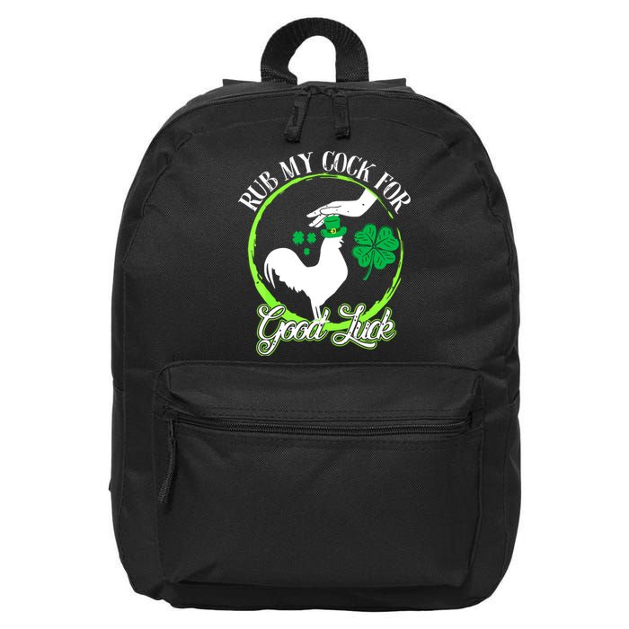 Rub My Cock For Good Luck St Patricks Day Irish Shamrock 16 in Basic Backpack