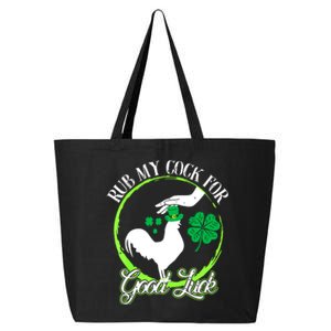 Rub My Cock For Good Luck St Patricks Day Irish Shamrock 25L Jumbo Tote