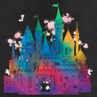 Rainbow Magical Castle 7 Panel Mesh Trucker Snapback Hat