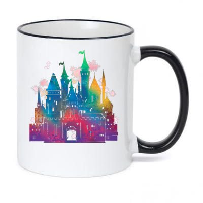 Rainbow Magical Castle 11oz Black Color Changing Mug