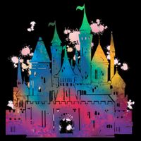 Rainbow Magical Castle Flexfit Unipanel Trucker Cap