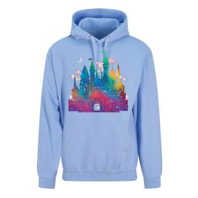 Rainbow Magical Castle Unisex Surf Hoodie