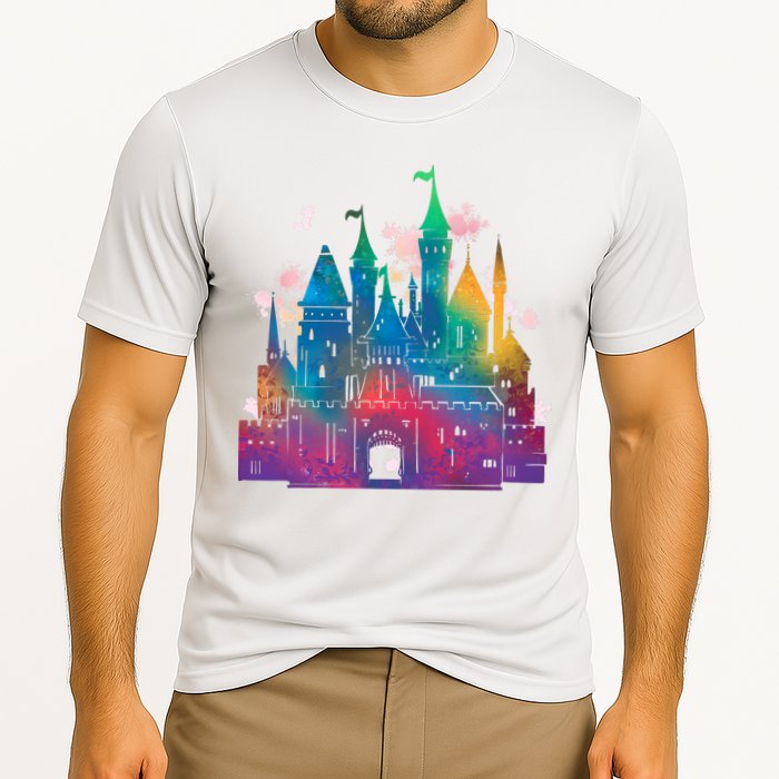 Rainbow Magical Castle Cooling Performance Crew T-Shirt
