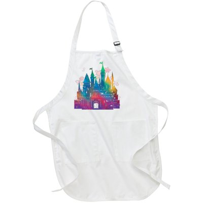 Rainbow Magical Castle Full-Length Apron With Pockets