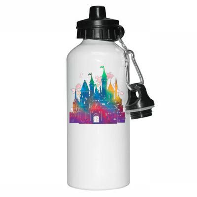 Rainbow Magical Castle Aluminum Water Bottle 