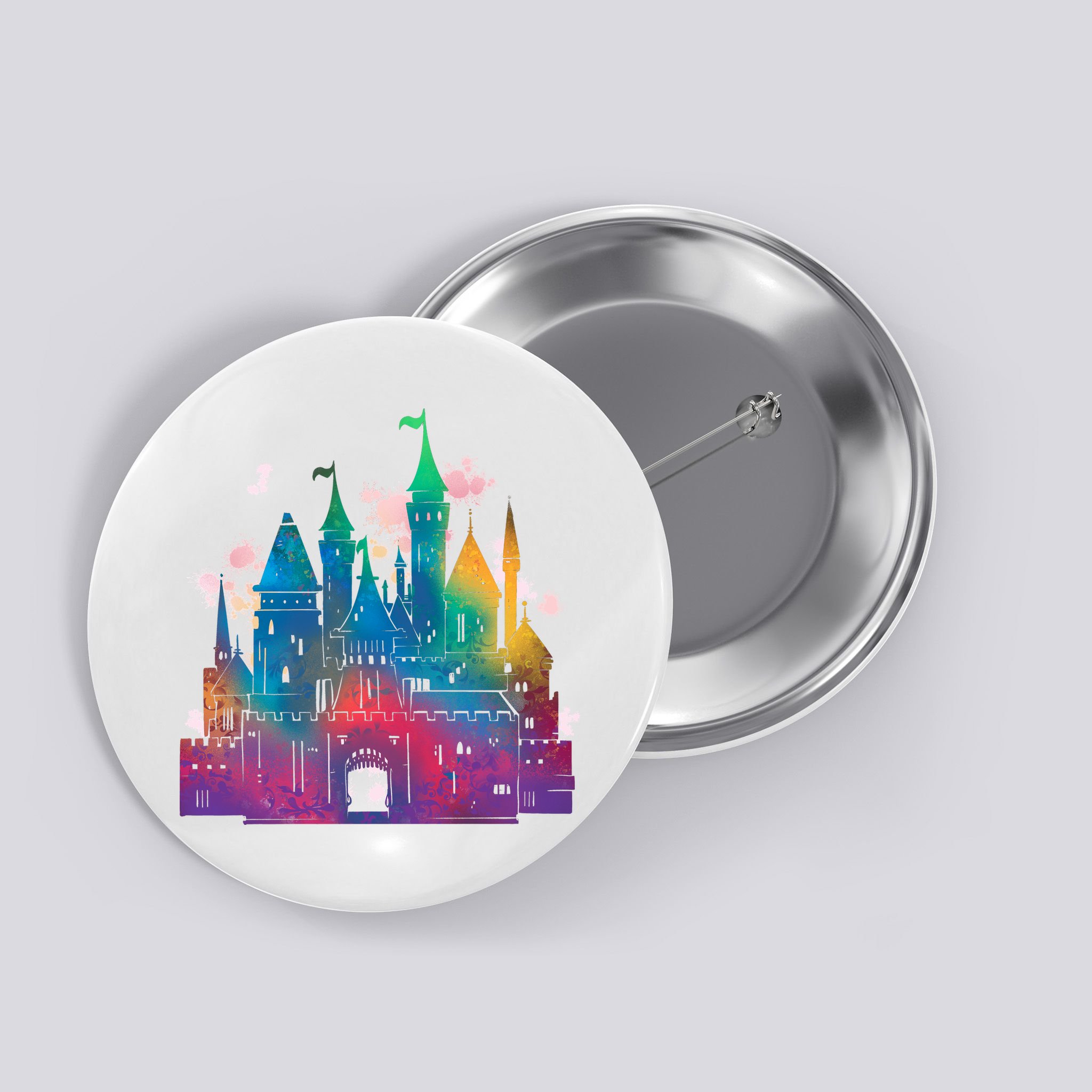 Rainbow Magical Castle Button