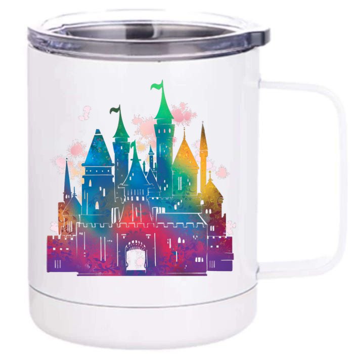 Rainbow Magical Castle 12 oz Stainless Steel Tumbler Cup