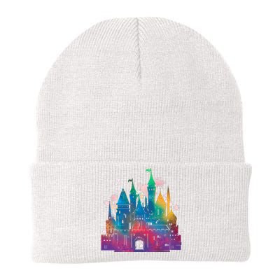 Rainbow Magical Castle Knit Cap Winter Beanie