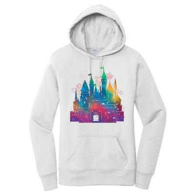 Rainbow Magical Castle Women's Pullover Hoodie