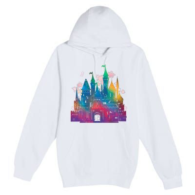 Rainbow Magical Castle Premium Pullover Hoodie