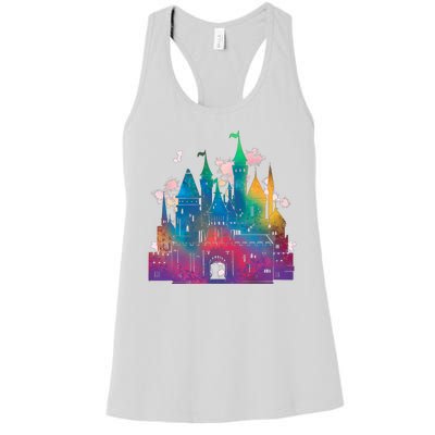 Rainbow Magical Castle Women's Racerback Tank