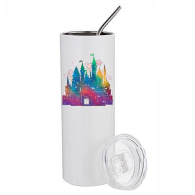 Rainbow Magical Castle Stainless Steel Tumbler